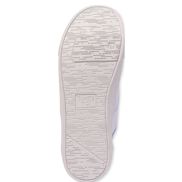 Time and Tru Women's Casual Lace up Sneakers white color Size 71/2 - Picture 4 of 4